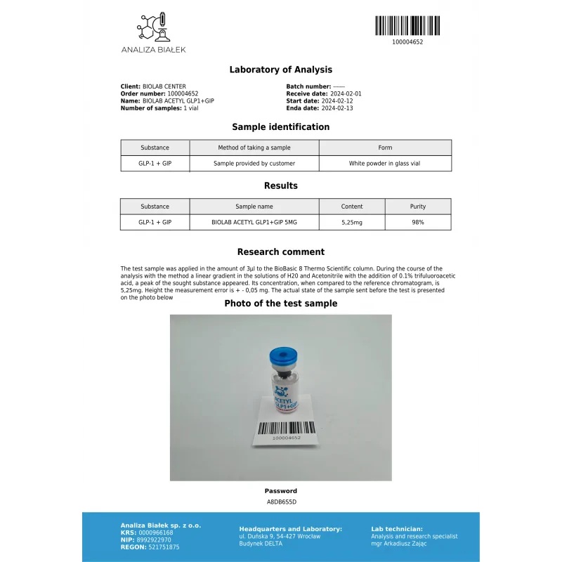 Acetyl GLP-1 + GIP 5 mg
