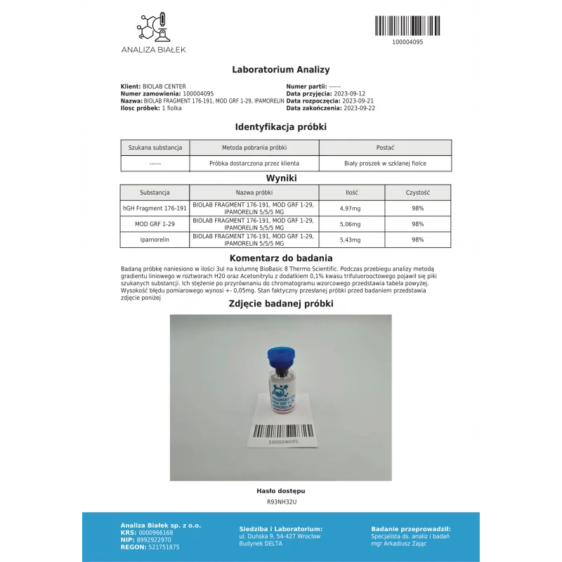 FRAGMENT 176-191+MOD GRF 1-29+IPAMORELIN MIX