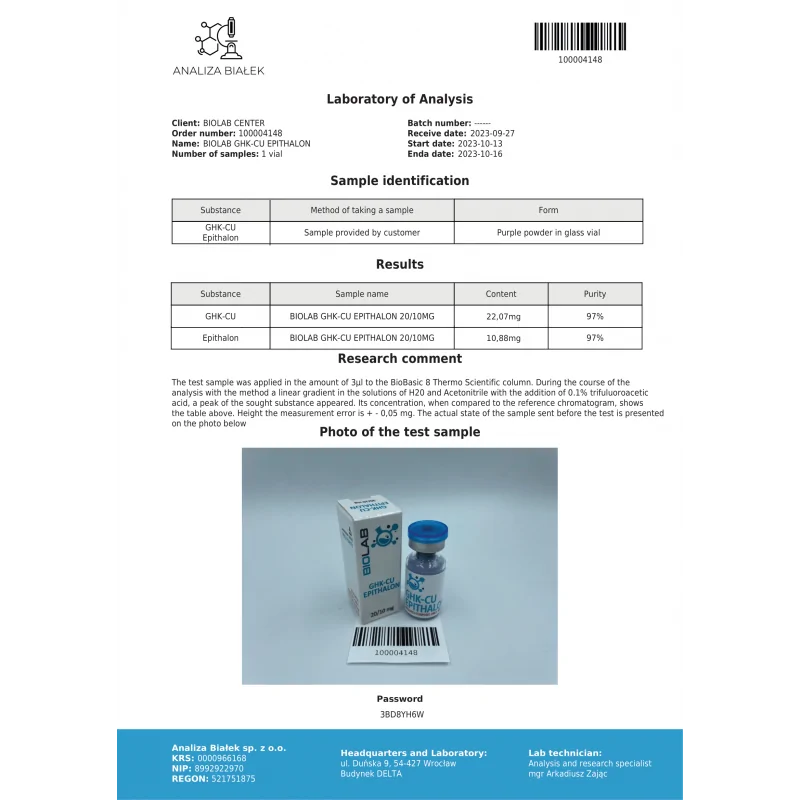 GHK-Cu + Epithalon mix 20/10 mg