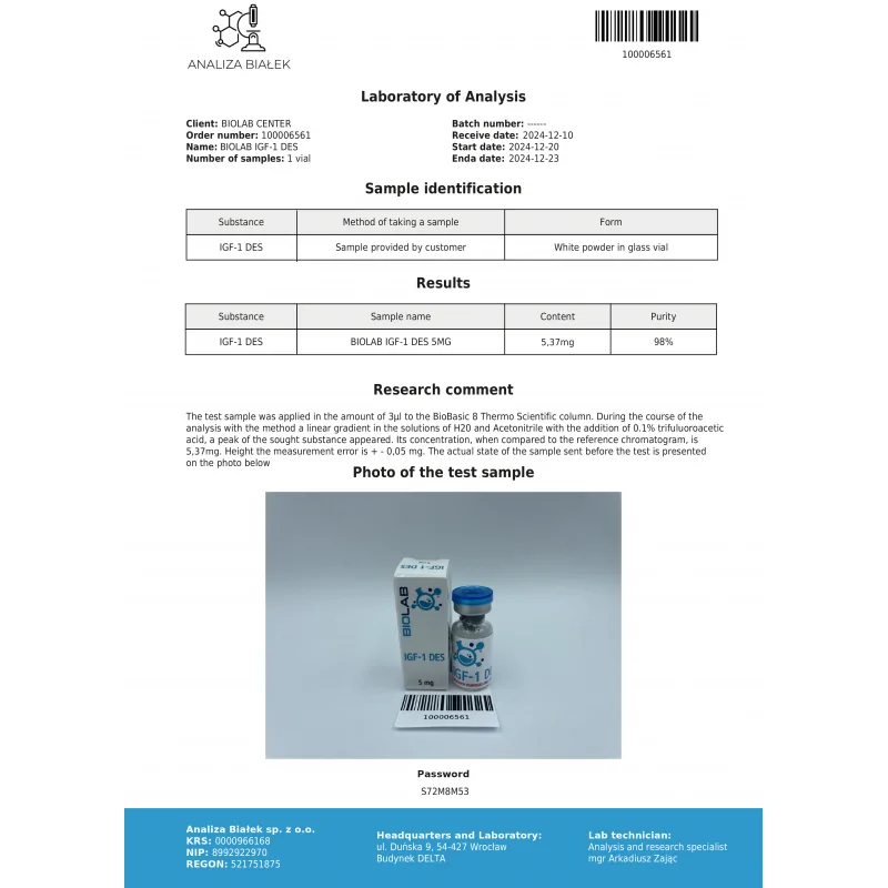 IGF-1 DES 5 mg