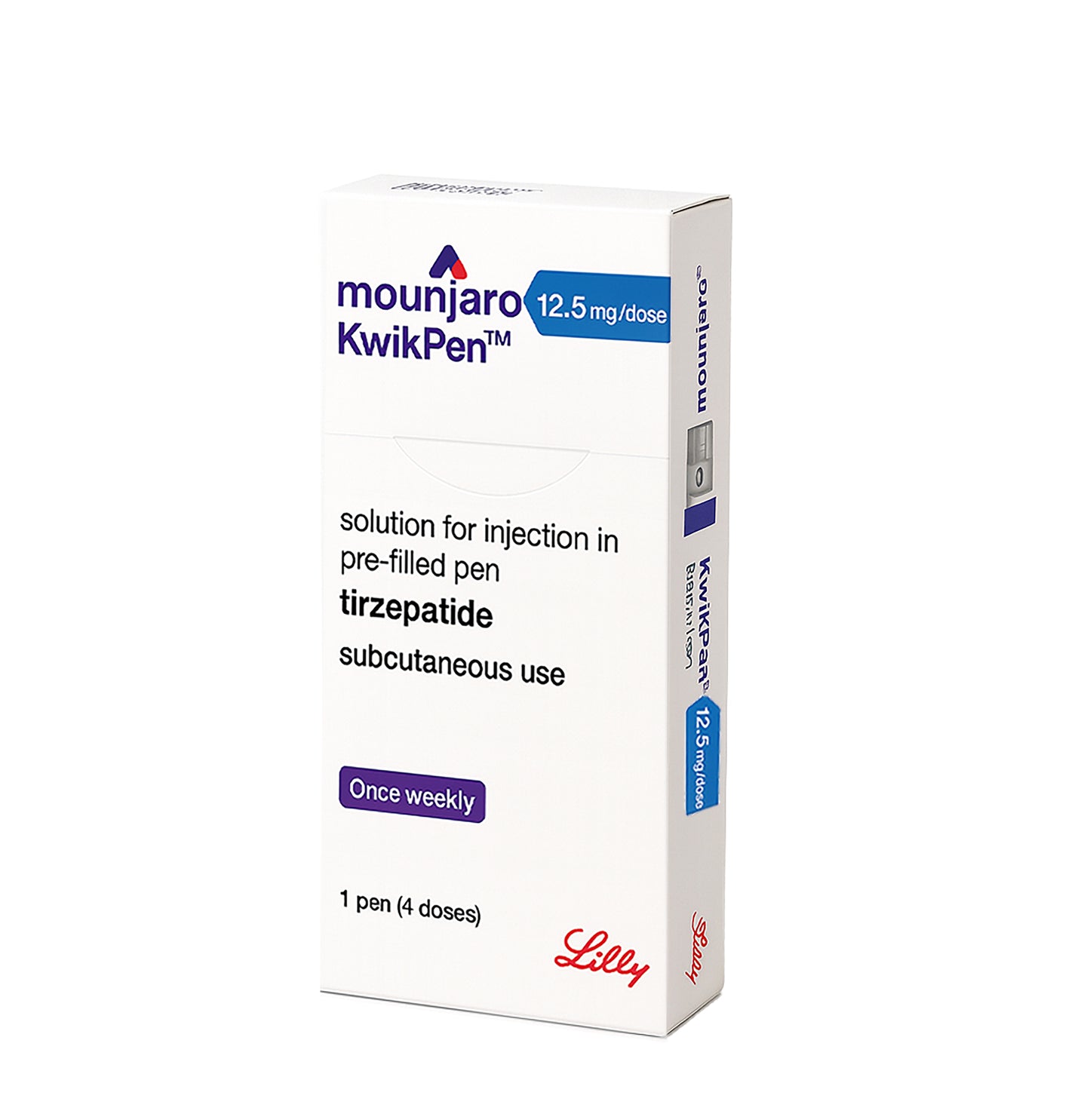 Original Mounjaro KwikPen Tirzepatide 12.5mg/0.6ml, Four-Dose Pre-Filled Injection Pen For Subcutaneous Injection