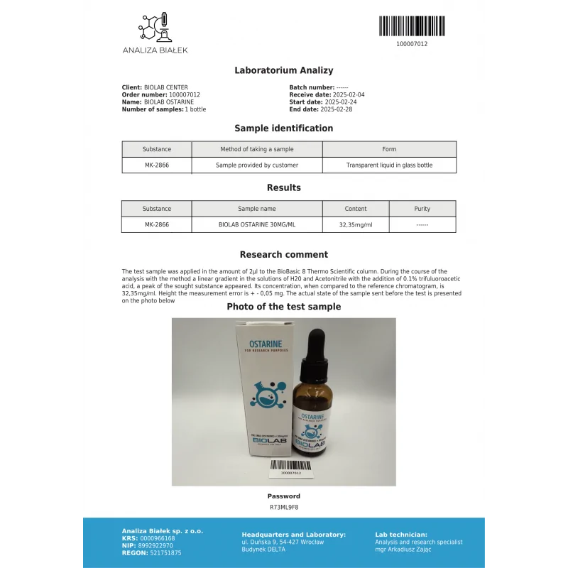 Ostarine MK-2866 30 ml