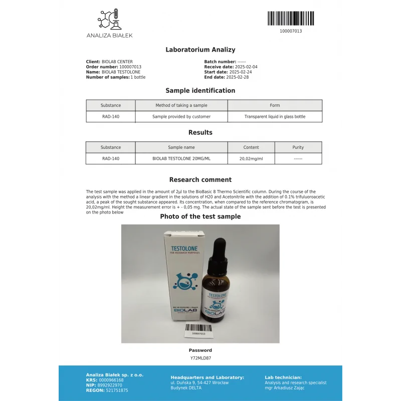 RAD 140 testolone 30 ml