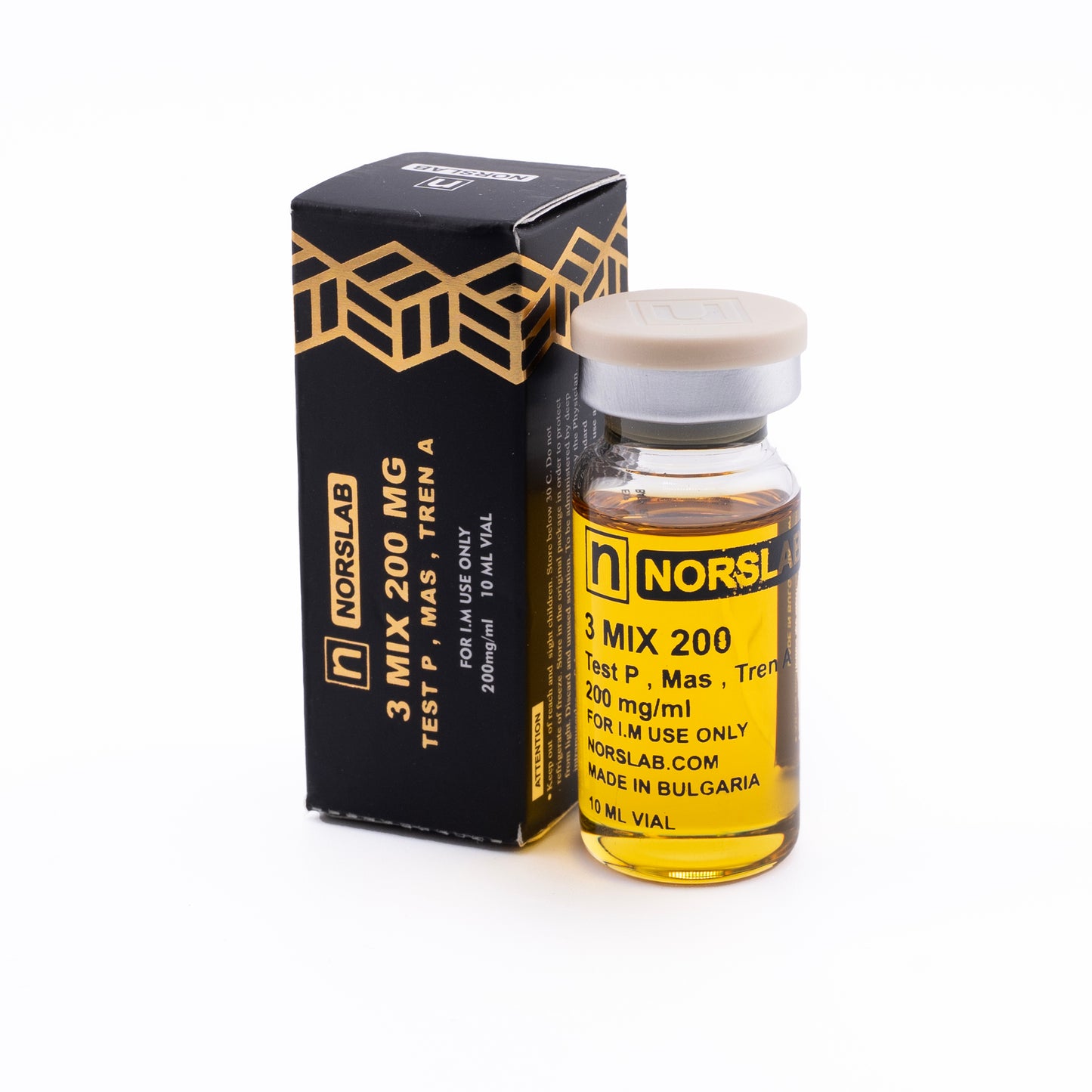 Norslab 3 Mix 200 mg vial and packaging on a white background