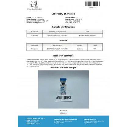 أسيتيل GLP-1 + GIP 10 ملغ