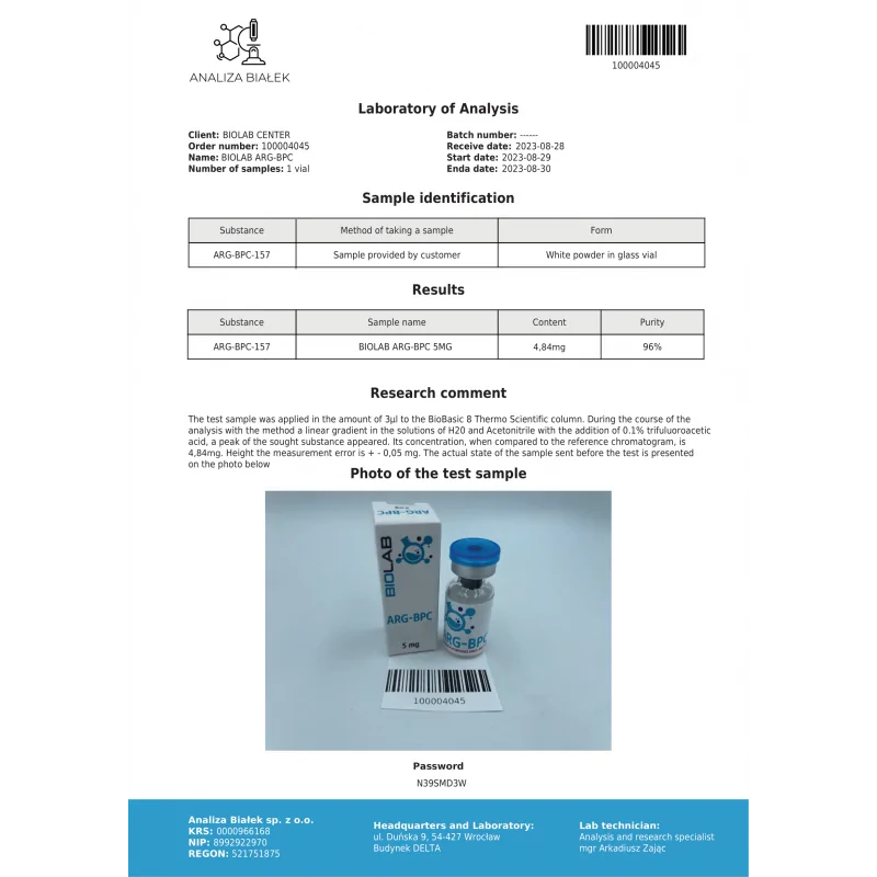 ARG-BPC-157 5 mg