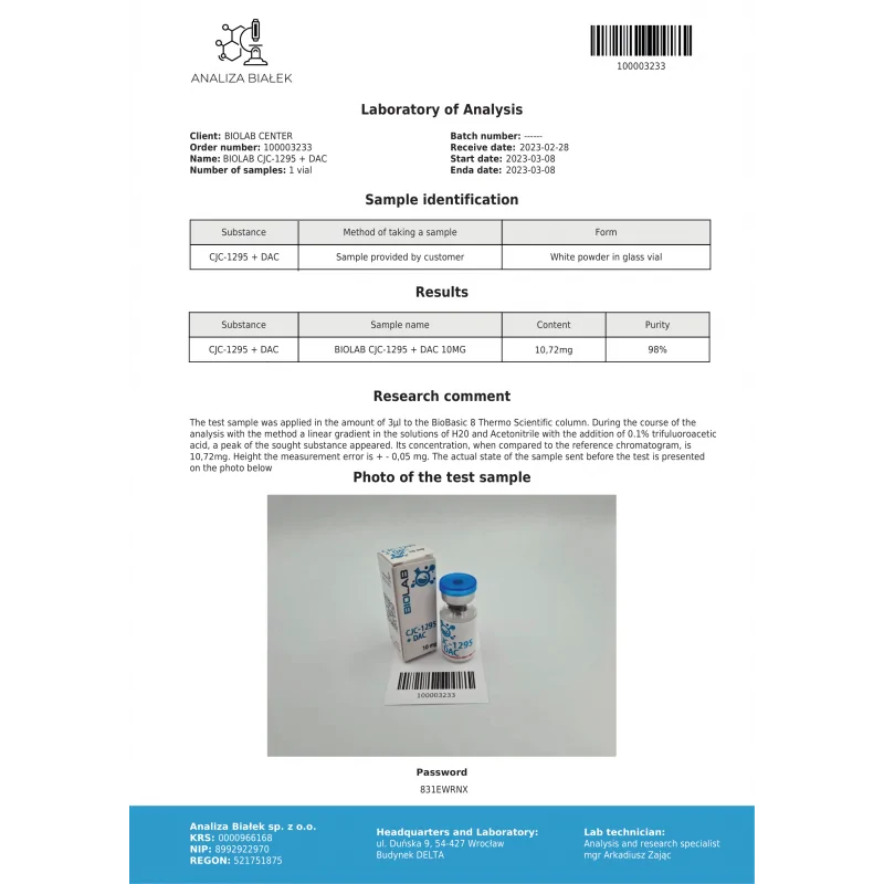 CJC-1295 + DAC 10mg