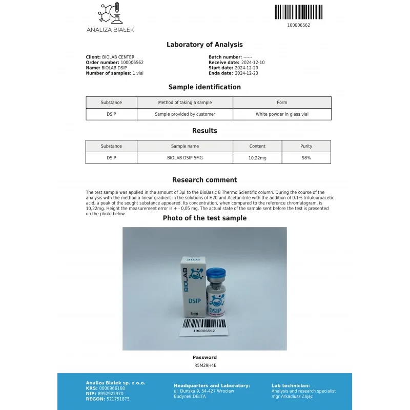 DSIP spray 5 mg (Delta Sleep-Inducing Peptide)