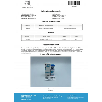 GHK-Cu copper peptide 50 mg