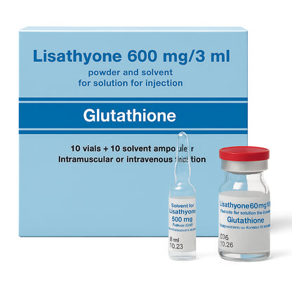 Lisathyone Glutathione Injection 600 mg/3 ml – 10 Vials + Solvent Ampoules