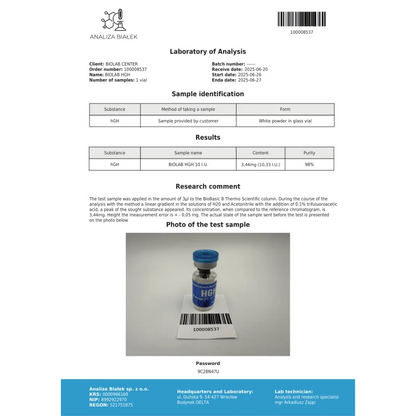 HGH without water - Recombinant Human Growth Hormone (Somatropin)