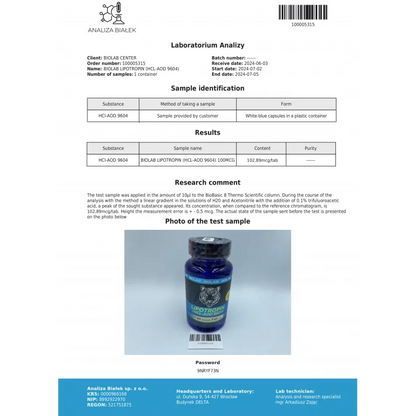 Lipotropin 100 mcg, (HCL+AOD 9604)