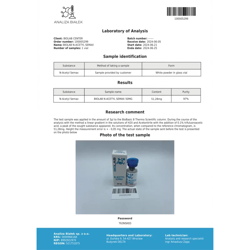 N-acetyl semax 50 mg