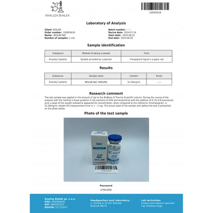 NAC n-acetyl cysteine 50 mg