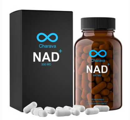 Charava NMN Antiaging Supplement NAD+ Activator 500mg Capsules, Pack of 60's