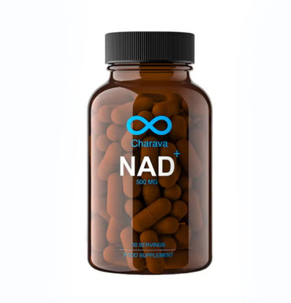 Charava NMN Antiaging Supplement NAD+ Activator 500mg Capsules, Pack of 60's