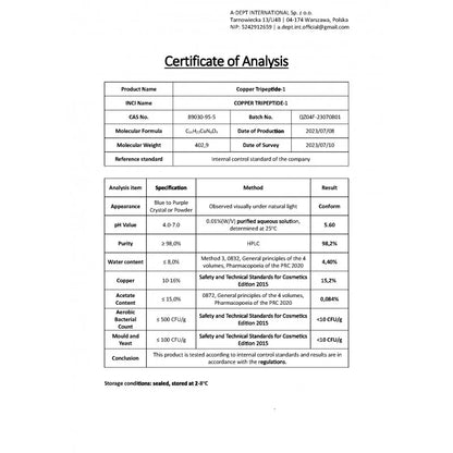 مصل مع ببتيدات النحاس Super GHK-Copper 16% مكثف 15 مل
