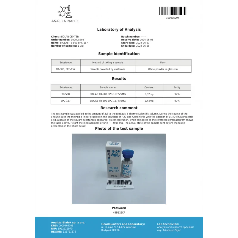 TB-500 + BPC-157 mix 5-5 mg